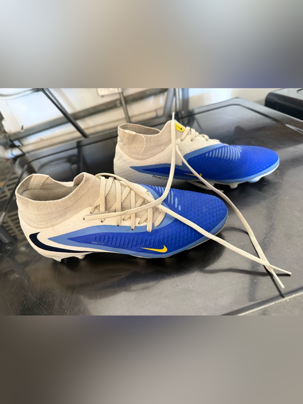 Nike Blue and Sail Phantom Vision Elite FG Soccer Cleats